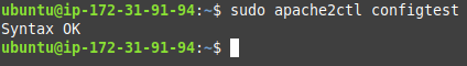 apache2ctl configtest output ok