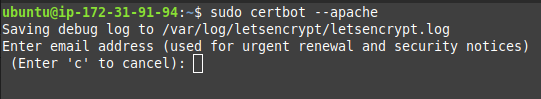 sudo certbot apache